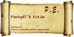Pastyák Eutim névjegykártya